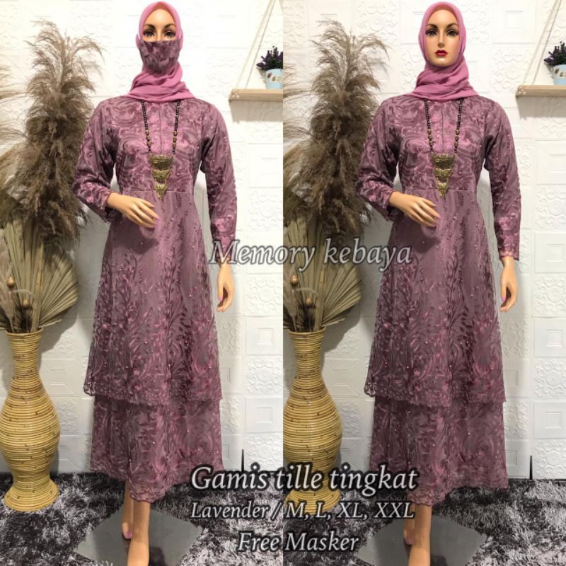 ( TERLARIS ) DRESS Kebaya Kurung Malaysia/ Kebaya Full Tille/ Kebaya Tingkat MALAYSIA TERBARU/ DRESS