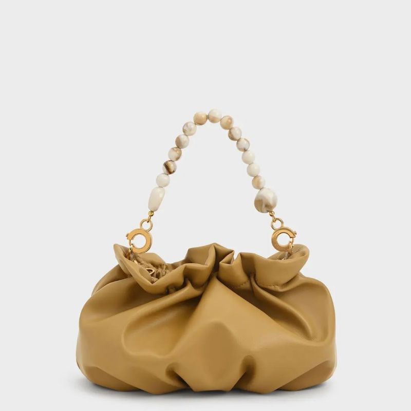 12.12 SALE | CK Ruched Bead-Embellished Bag