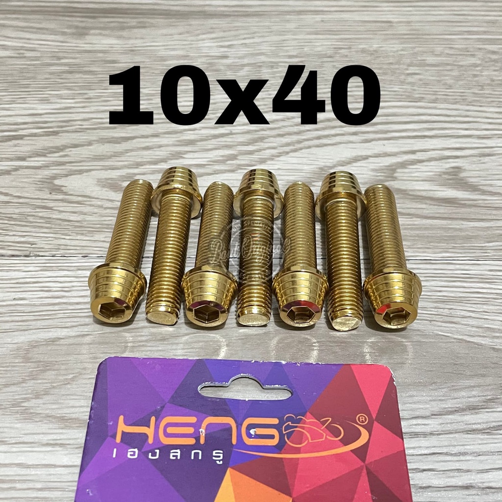 baut probolt kerucut gold 10x40 drat 14 panjang 4cm original heng