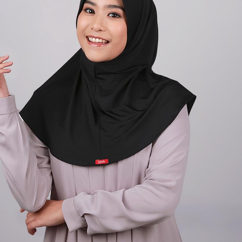 ☁ (READY HITAM) ZOYA Marsha HL Kerudung Instan Hijab Jilbab Bergo Jersey Muslim Wanita Bergo Sekolah