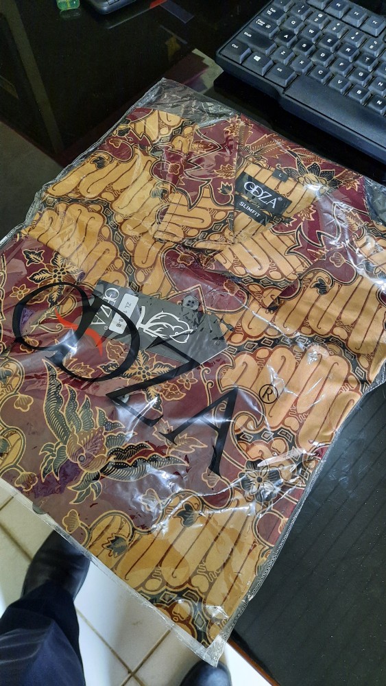 Odza Kemeja Batik Pria Slim Fit Fashion Lengan Panjang Modern Delta