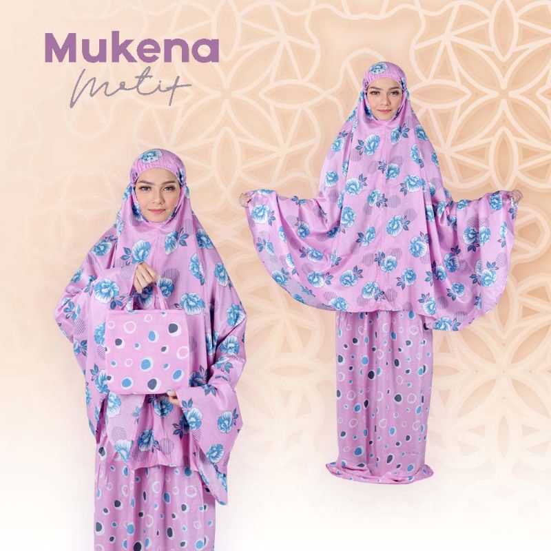 Mukena Sholat Wanita Dewasa Rayon Bali Premium Cantik Adem Ungu