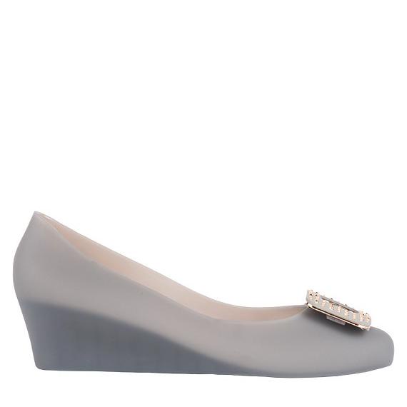 STUDIO NINE WEDGES JELLY SHOES SNL 10086 GREY TERPOPULER