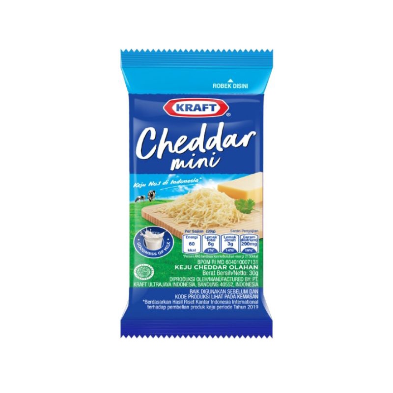 

Keju Kraft Cheddar mini 30g