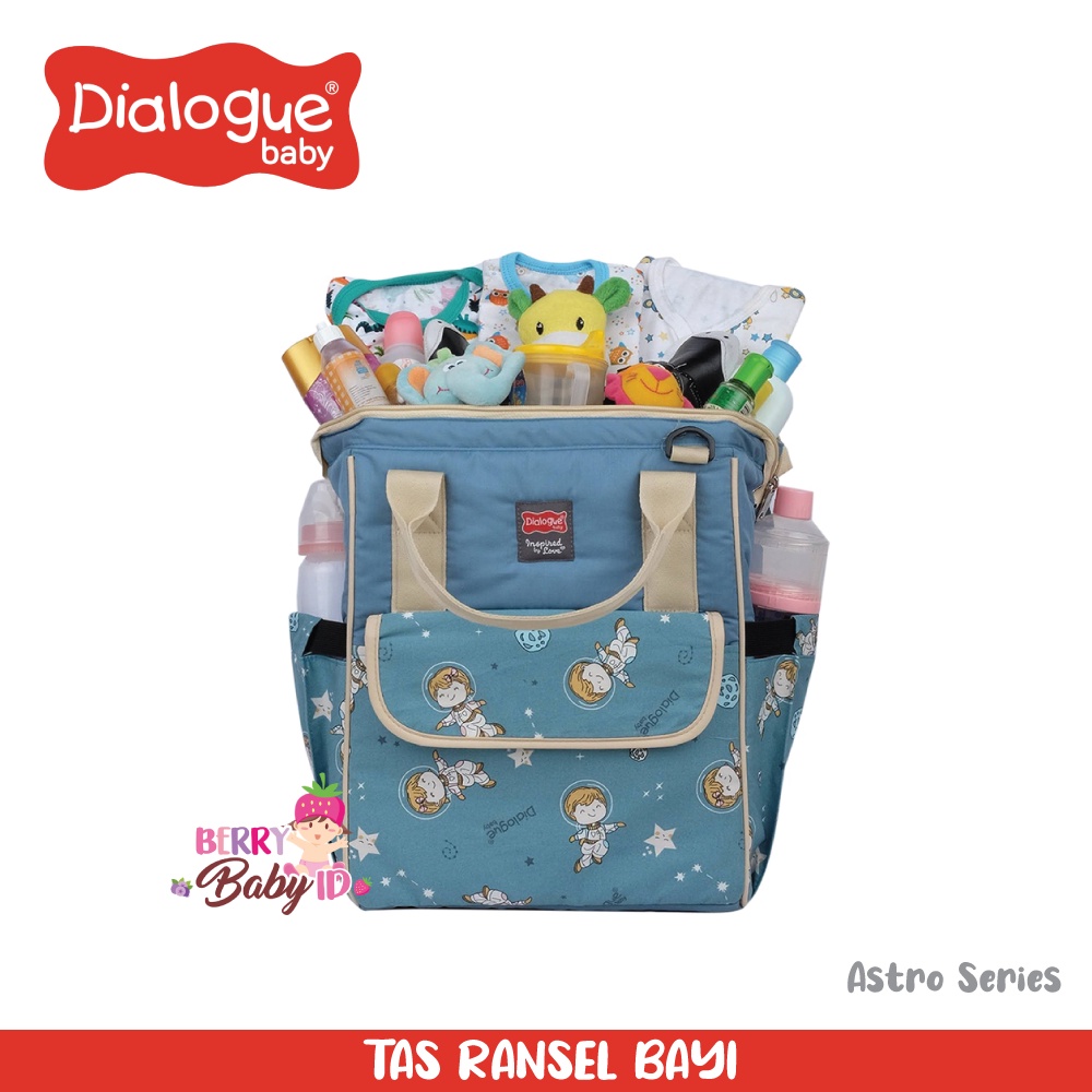 Dialogue 3-in-1 Backpack Diaper Bag Tas Perlengkapan Bayi Multifungsi Berry Mart