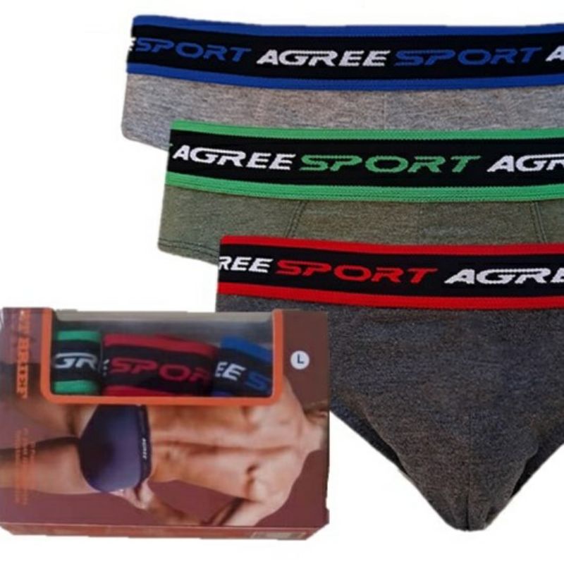 Celana Dalam Pria | CD Agree Sport Art 2311 (isi 3 pcs)| CD Murah Harga Grosiran