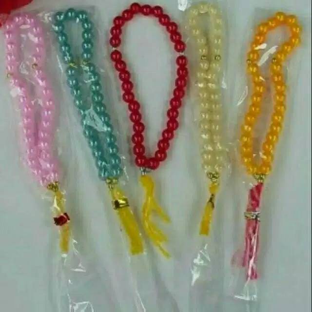 (Tasbih Mute Dop) Tasbih Mute Kecil Plastik Mini 33 Butir Sovenir Pernikahan Murah