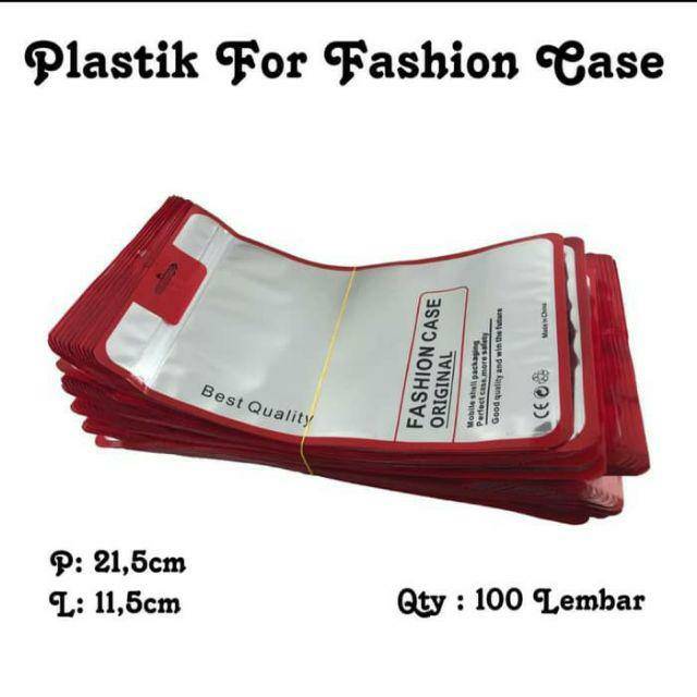 ( isi 100 lembar ) Plastik packing klip warna fashion case ukuran besar  21.5 cm X 11.5 cm