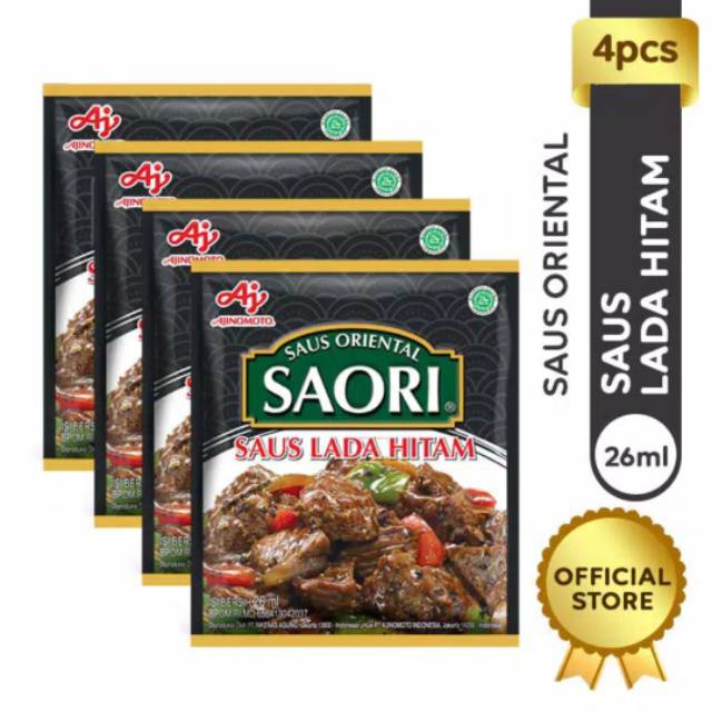 

Saori saos lada hitam isi 4 sachet