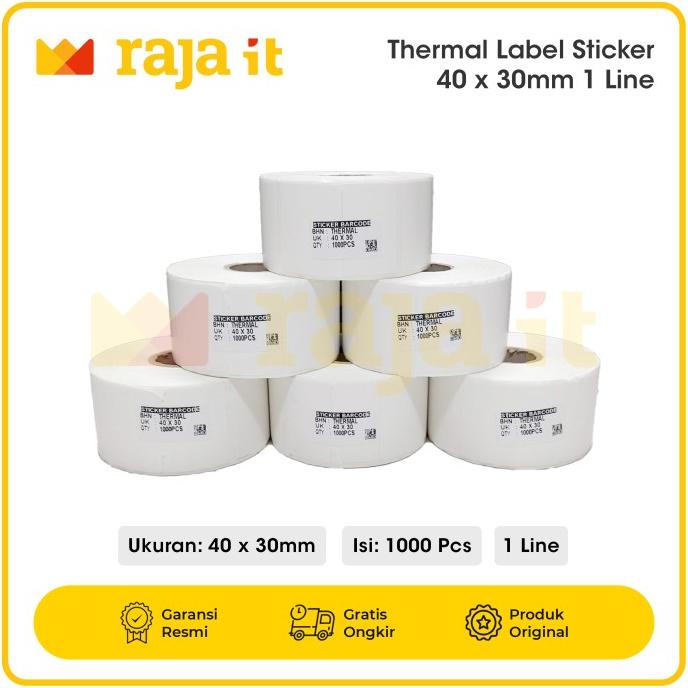 

,,,,,,,] Label Barcode Thermal 40 x 30 mm 40x30mm Stiker Thermal