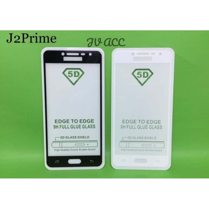 TEMPERED GLASS FULL LEM SAMSUNG J2 PRIME G532 BLACK WHITE GOLD - BC