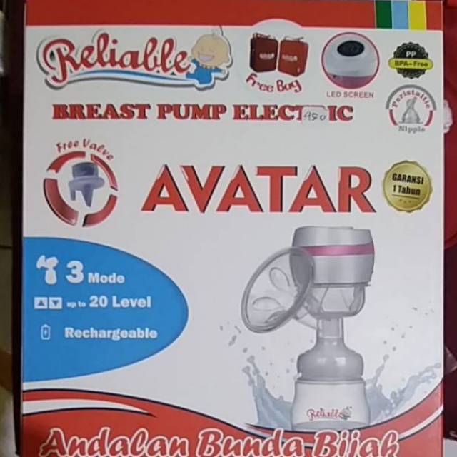 Reliable breastpump avatar pompa asi  electric breast pump alat sedot asi