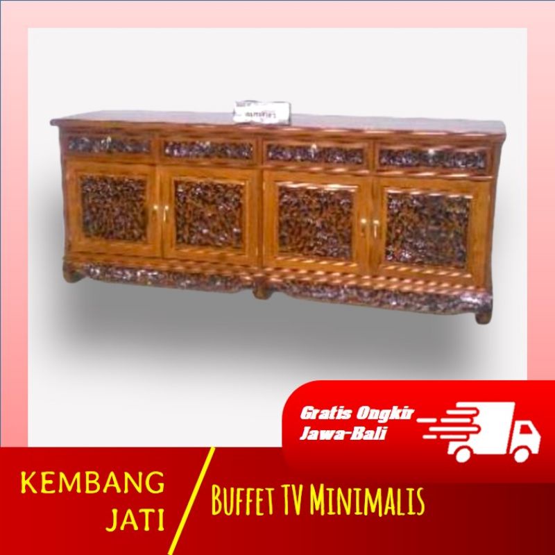 BUFFET PALEMBANG BAHAN JATI ASLI
