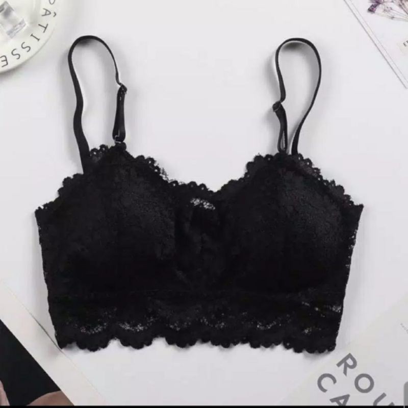 ROSE PUSH UP BRA BUSA BROKAT TANPA KAWAT KEMBEN PAKAIAN DALAM WANITA