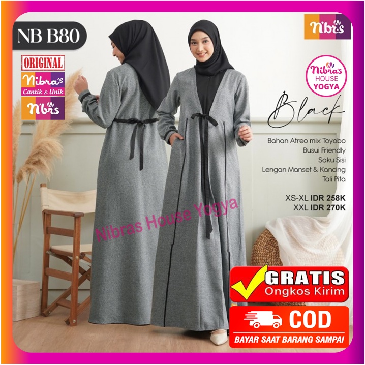 Baju Dress Gamis Merk Merek Nibras Nbrs Terbaru 2022 Promo Sale Diskon Ori Original Polos Dewasa Wan