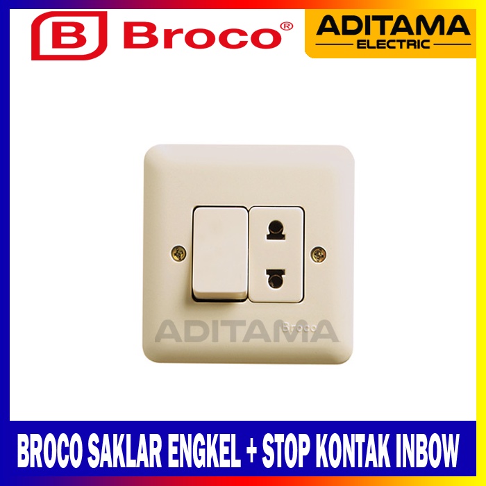 BROCO ENGKEL STOP INBOW / SAKLAR ENGKEL + STOP KONTAK IB BROCO