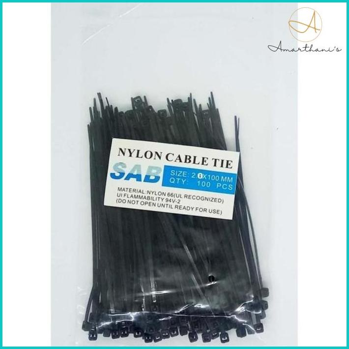 

Kabel Tis 100Mm X 2.0 Hitam Sab (100Pcs) Baqul