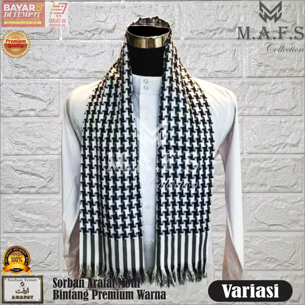 SORBAN MURAH SORBAN HAJI  MOTIF JAGUNG PREMIUM