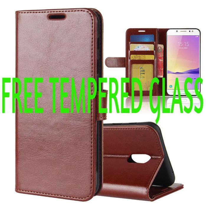 CASING HP SAMSUNG J7 PLUS J7 FLIP CASE WALLET LEATHER KULIT