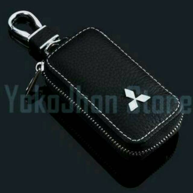 Gantungan Kunci Mobil Kulit Mitsubishi