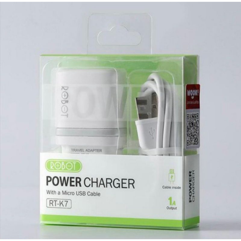 Charger Robot RT-K7 MICRO USB 5V 1A Power Charger Original Robot 100%