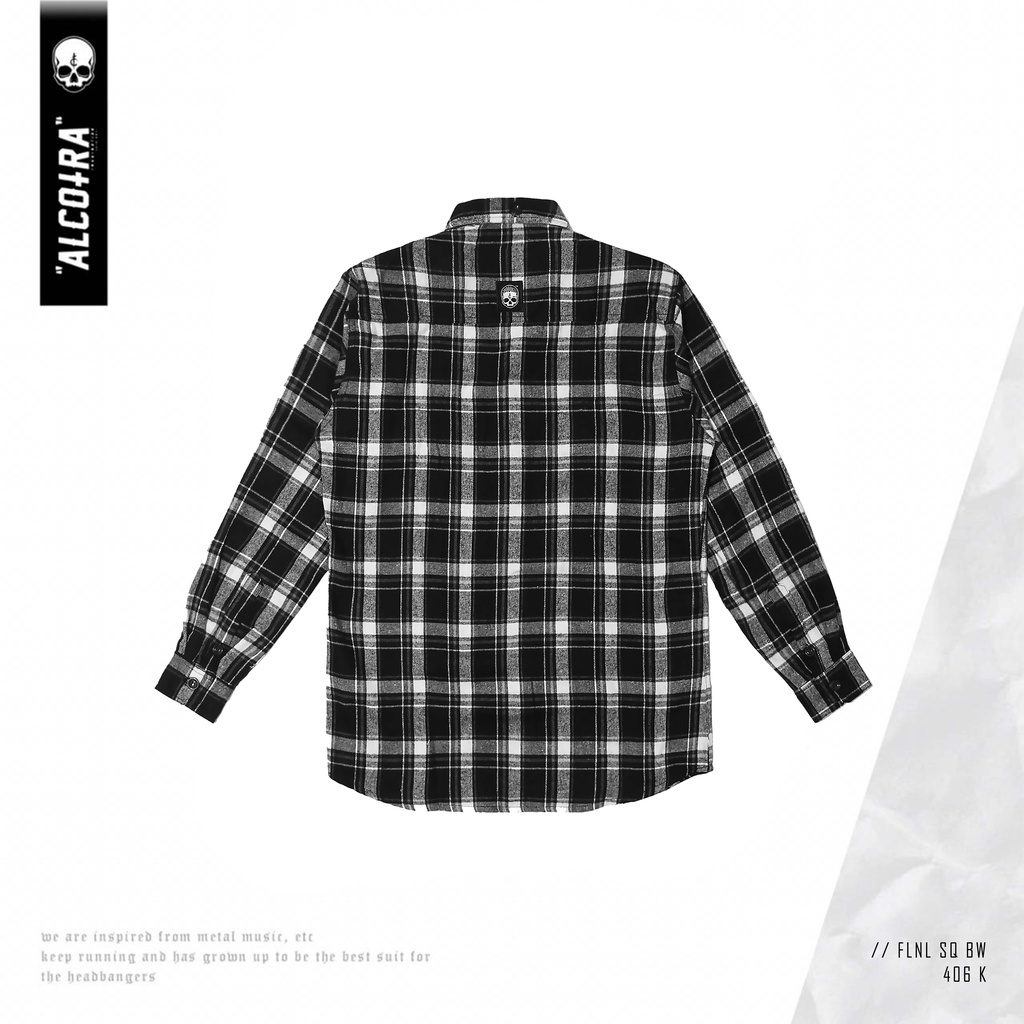 FLANEL SQ BW // FLANEL SQUARE BLACK WHITE KANTONG SATU