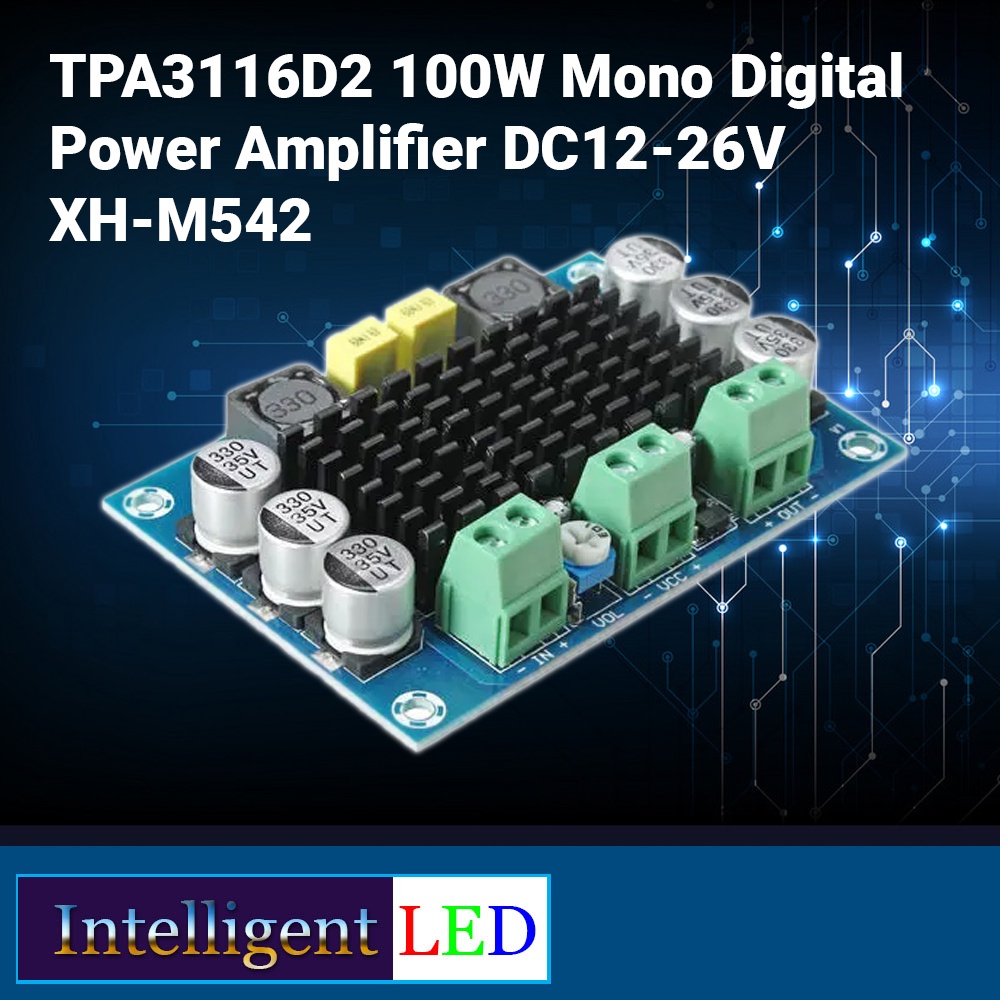 TPA3116D2 100W Mono Digital Power Amplifier DC12-26V XH-M542