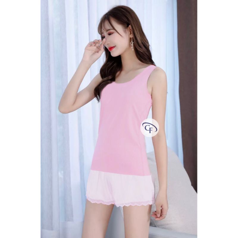 Singlet Wanita Bahan Halus / Tanktop Wanita Tali Lebar