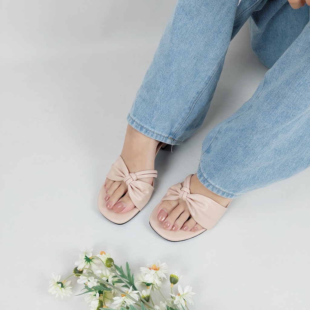 BBS MSH 04 Sandal High Heels Hak Tahu Pita Tiga Wanita Impor Murah