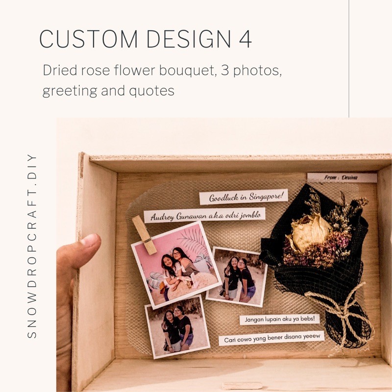 

Farewell gift - Box 4 (18x 25 x 8 cm) 3 photos (no bottle)