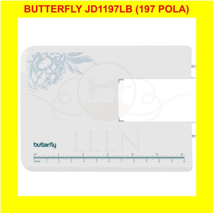 Mesin Jahit Portable BUTTERFLY JD 1197LB 197 Pola ORI JD1197LB LEEN