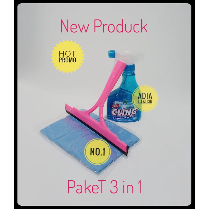 Paket Alat Kebersihan Hemat 3 In 1 / Paket Kebersihan Rumah Murah /Alat Pembersih Kaca / Paket Perle