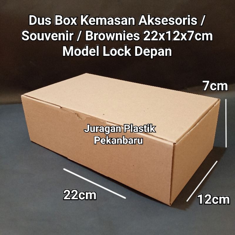 

Dus Box 22x12x7 cm Tebal | Kotak Kardus Kemasan Aksesoris Brownies Hampers Souvenir Gift Kraft 22x12