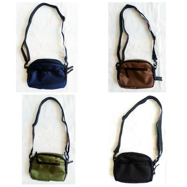 Tas slempang pria polos hitam/shoulder bag polos hitam/soulder bag polosan/tas slimbag mini polos