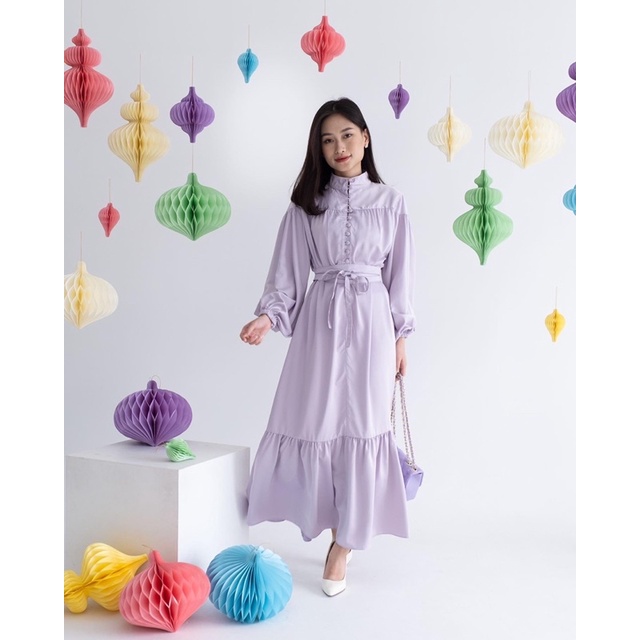 IWEARGRACIE - RAYA IN PASTEL COLLECTION - EDEN DRESS / DRESS MUSLIM WANITA / DRESS PANJANG