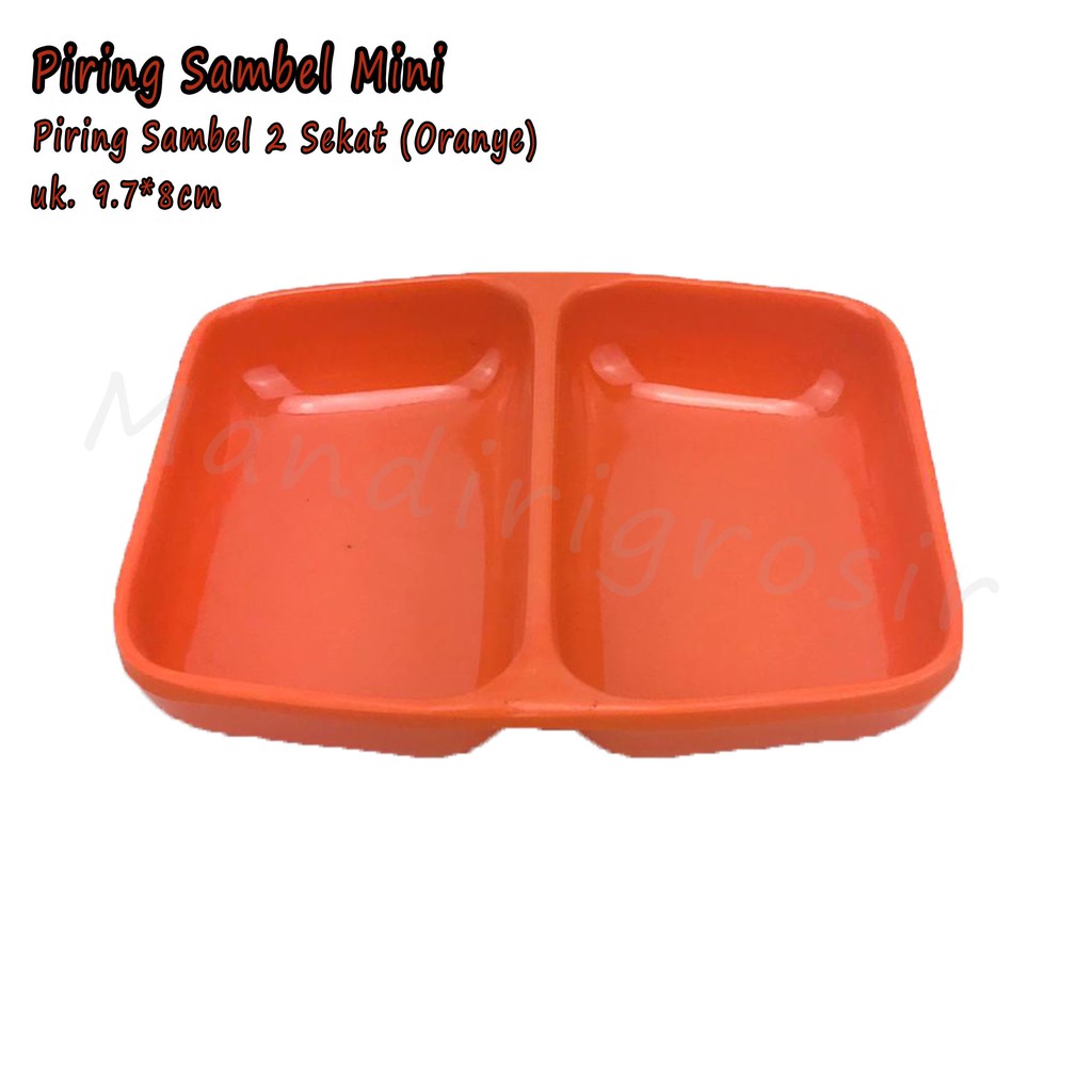 Piring Sambel * 2 Sekat * 9.7*8cm