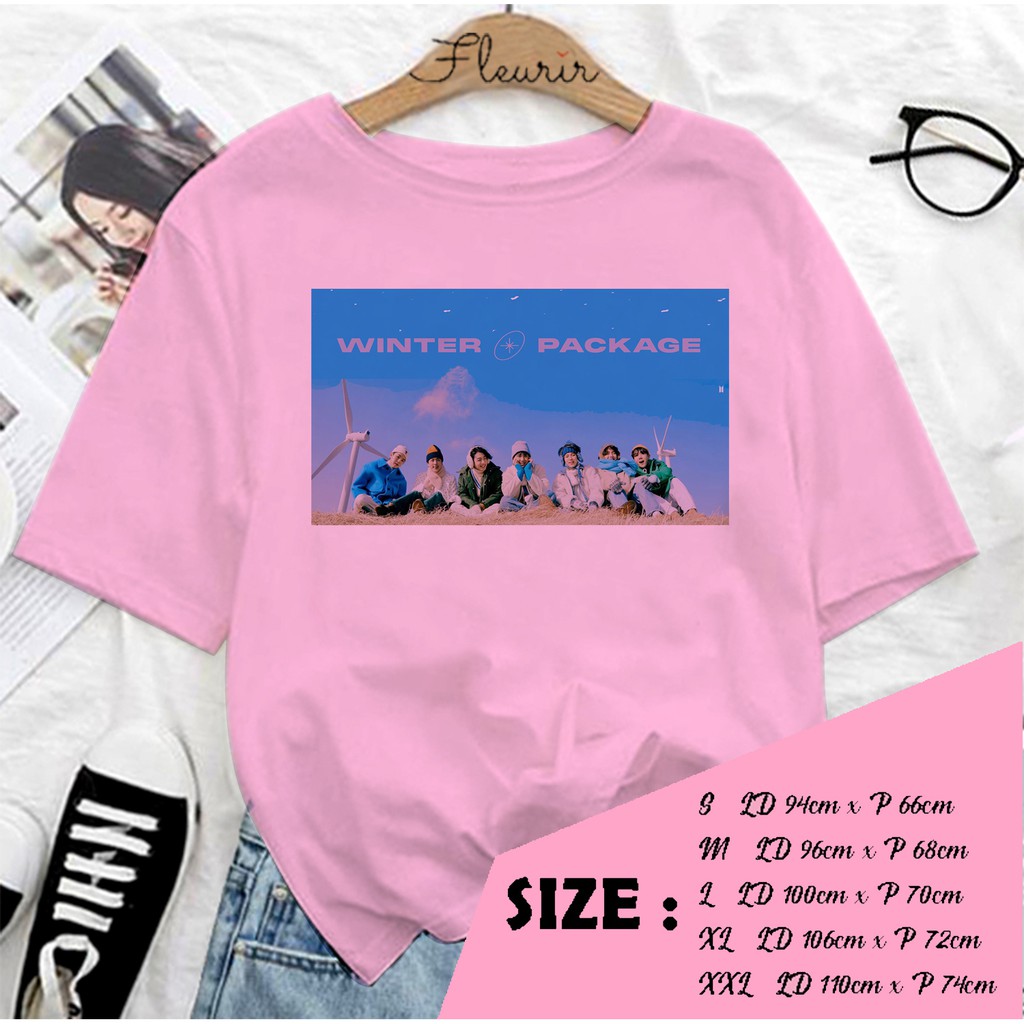FLEURIR - KAOS  WINTER EDITION KPOP WANITA DEWASA LENGAN PENDEK TEE UNISEX