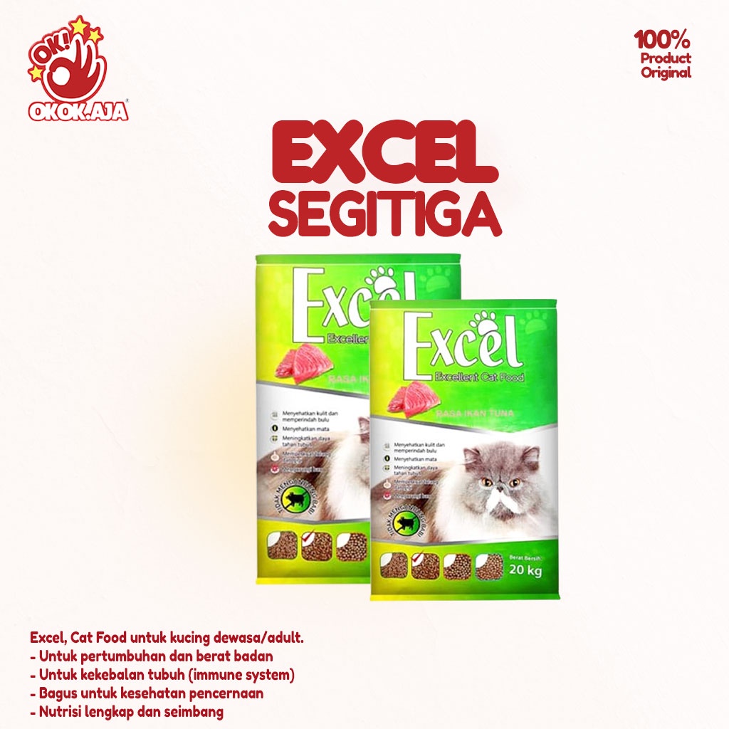 EXCEL 20kg Makanan Kucing kering premium murah khusus GRAB GOSEND