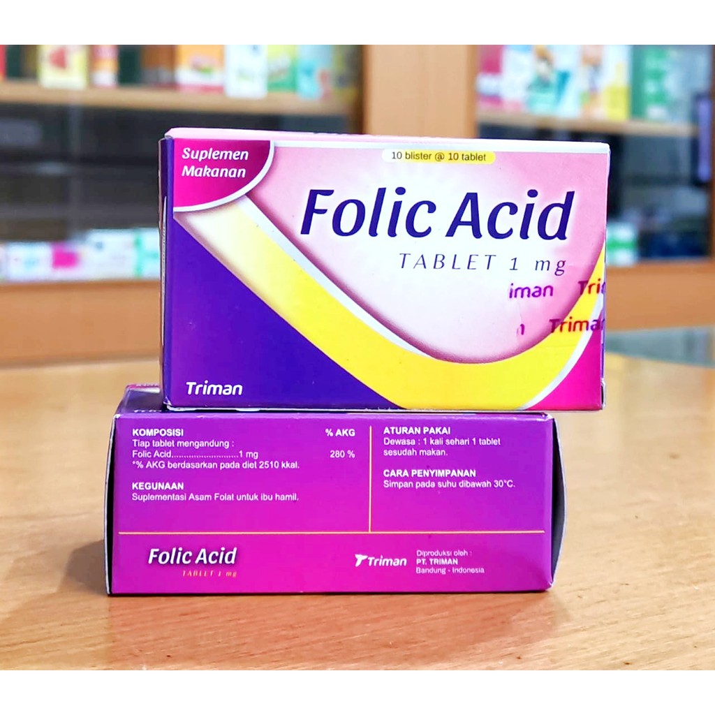 Folic Acid 1 mg Box 100 Tablet
