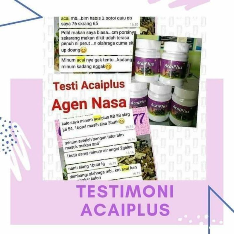 ACAIPLUS NASA PENURUN BERAT BADAN ALAMI