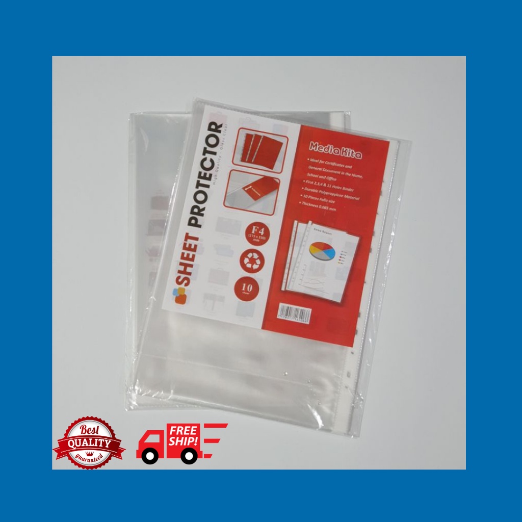 

PP Pocket Clear Folio Sheet Protector MEDIAKITA / JENIA 0.06mm F4 per PAK / 10lbr