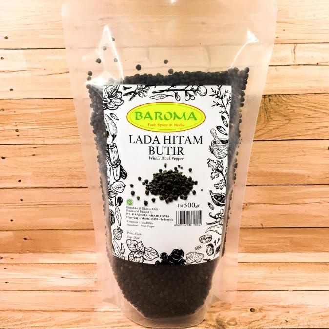 

bumbu Lada Hitam Butir / Whole Black Pepper 500gr - Baroma Bumbu Rempah