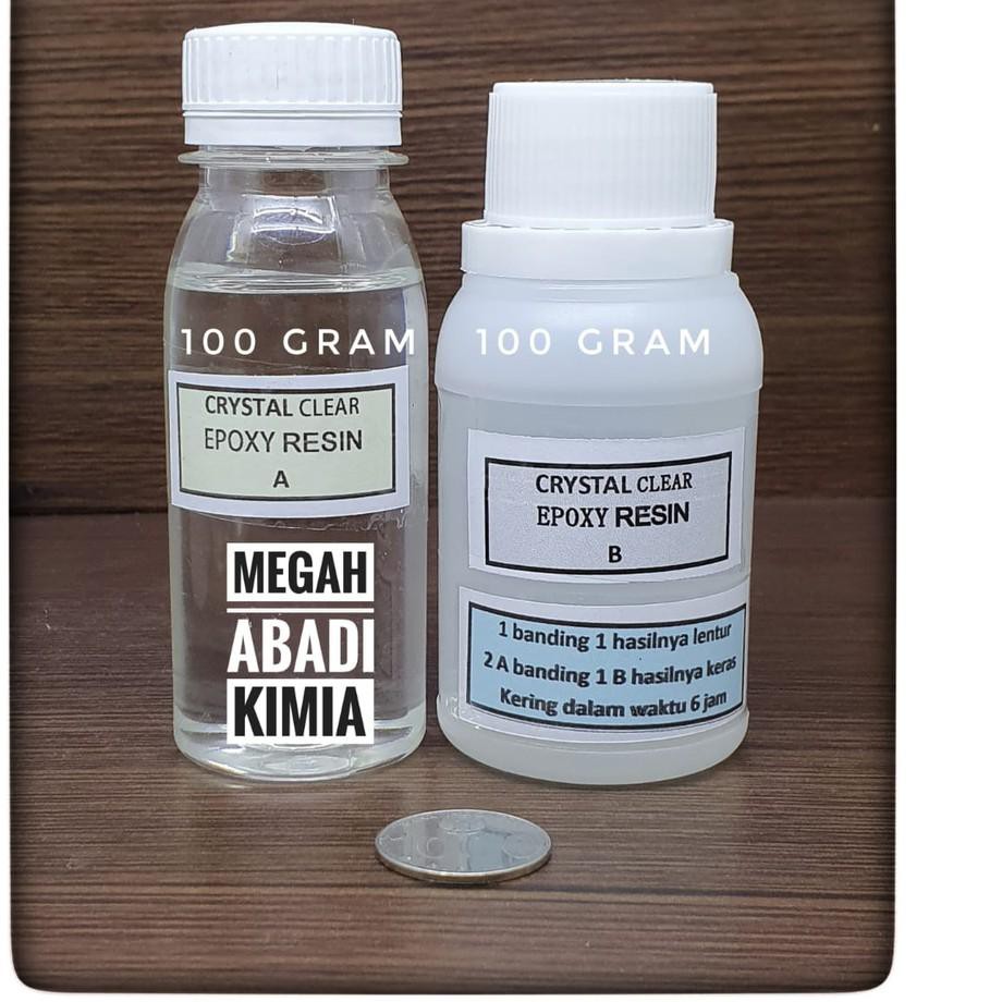 Jual Harga Murah.. Epoxy Resin Bening Clear 100 Gram dan Hardener 100
