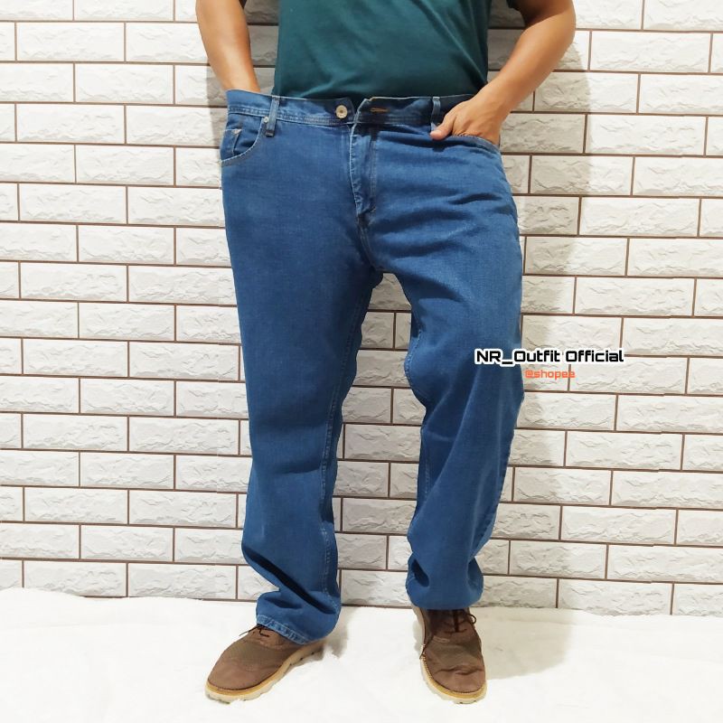 Celana Jeans Panjang Jumbo Pria 39-44 Reguler Cowok Big Size Straight NR_Outfit Official