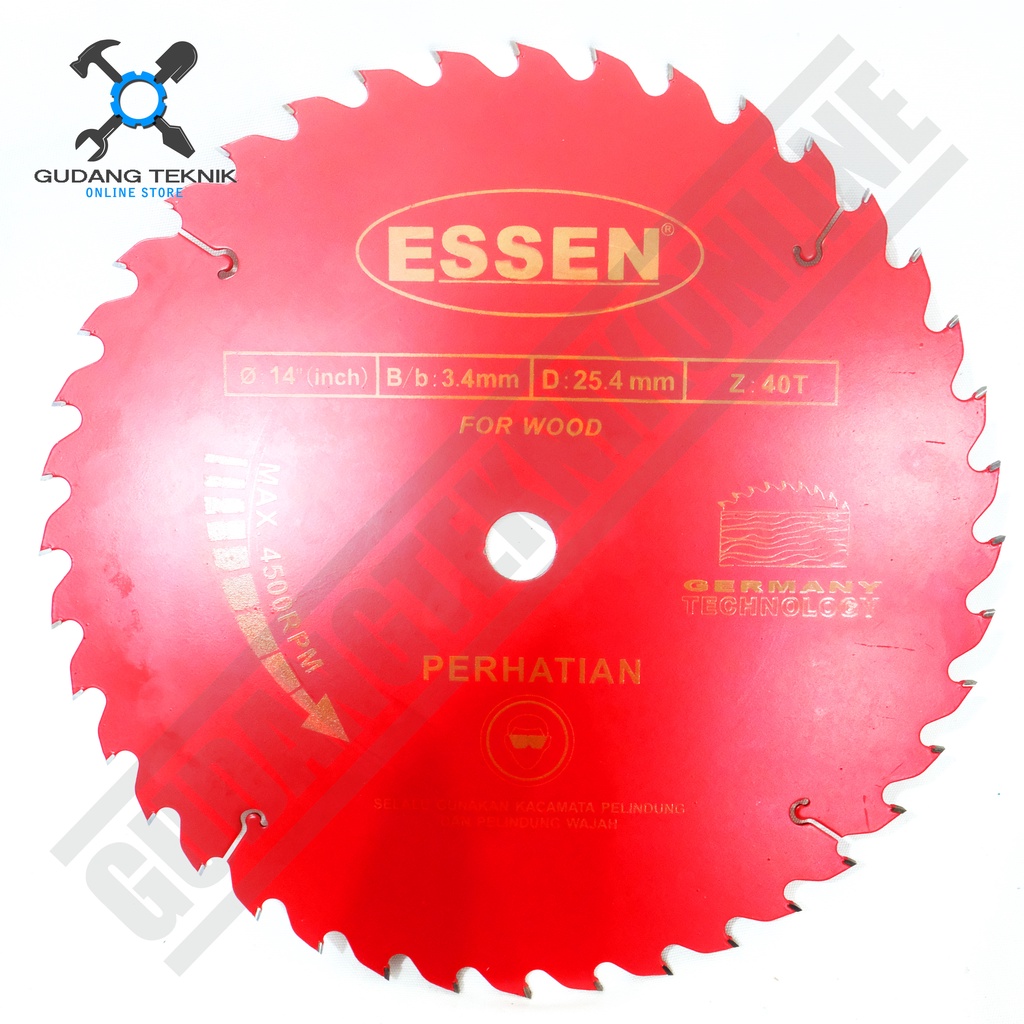 Mata Pisau KAYU Circular Saw ESSEN 14&quot; 40T 60T - Mata Gergaji Circle 14 Inch 40 60T Circular Saw Blade