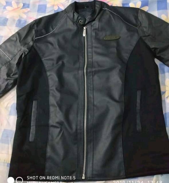 Jaket touring honda original kulit sintetis