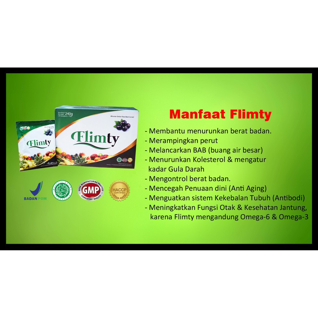 [PROMO SPESIAL] BPOM FLIMTY FIBER DIET &amp; DETOX ECER PER SACHET pelangsing obat kurus diet HALAL