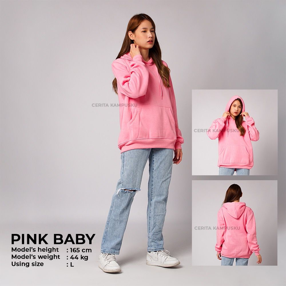 Sweater Hoodie Polos Pria Wanita Premium Distro Bisa COD