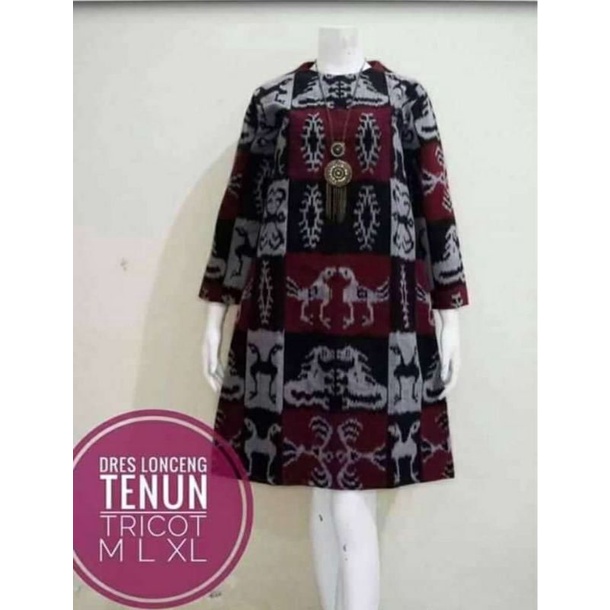 Dress tenun jepara sumba etnik  baju tenun etnik tunik DTB36