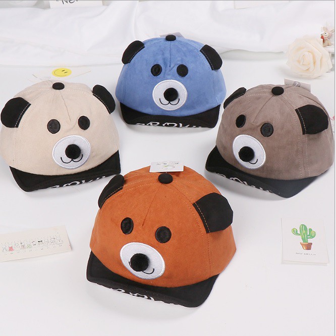 Topi bayi / topi anak import motif beruang